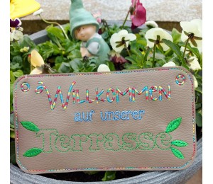 Stickserie ITH - Schilder Terrasse